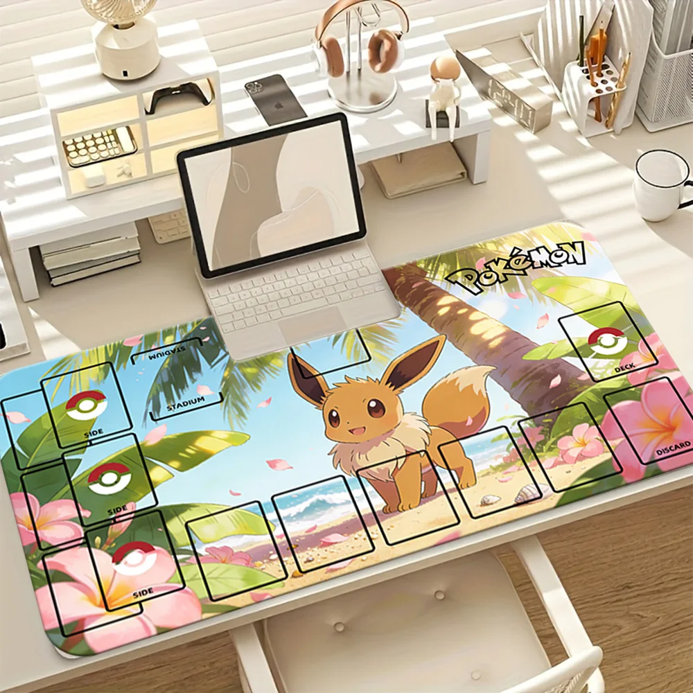 

Tropical Eevee Pokemon TCG Playmat Large Extended Gaming Mouse Pad