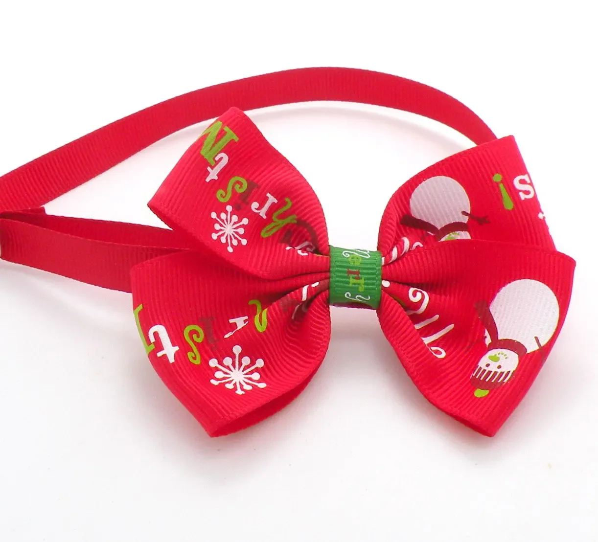 50pcs/lot Christma Dog Bowtie Xmas Decorate Style Adjustable Dog Bows Collar for Small Dog Accessories