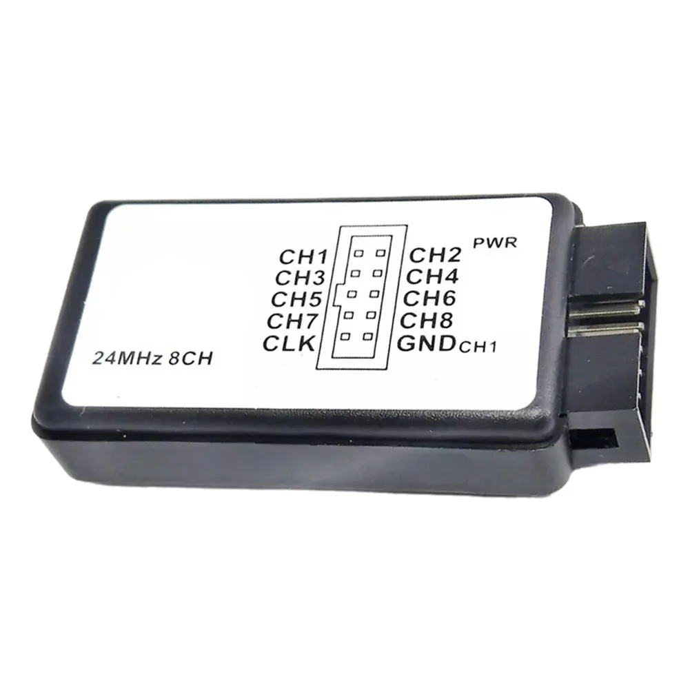For Educational Purposes 8 Channel Analyzer 24MHz Sampling 63*33*10mm Compact Size Compatible With WIN7 And 2K