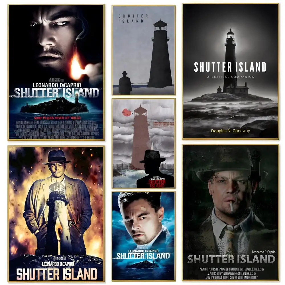 Film-Poster „S-Shutter I-Island“, Wandkunstdruck, geeignet für Wohnzimmer, Schlafzimmer, Bar, Salon, Heimdekoration, Geschenk