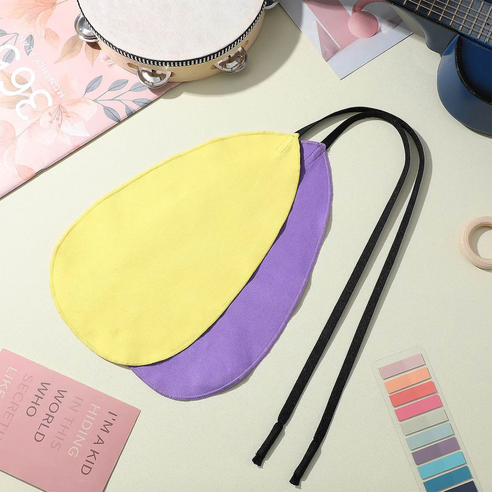 

2pcs Cleaning Cloth Set For Saxophone Clarinet Piccolo Flute Wind Instruments Portable Washable Soft Absorbent Lint Free Inside