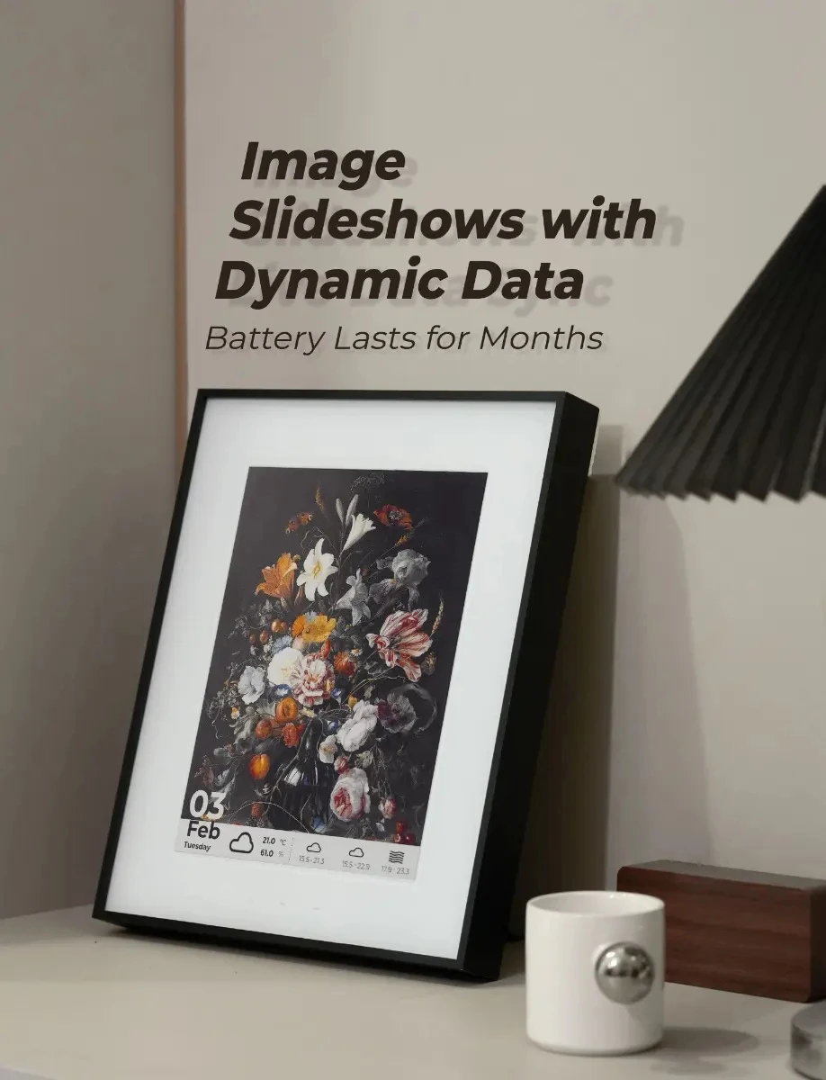 Gift Photo Frame ePaper Display Digital Picture Frame reTerminal E1004 13.3