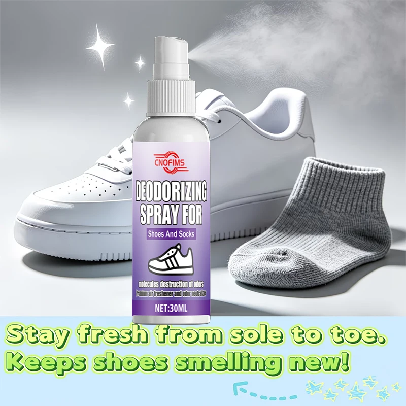 Long-Lasting Shoe Freshener Spray, Odor Eliminator for Gym Shoes, Sports Footwear, Socks and Feet