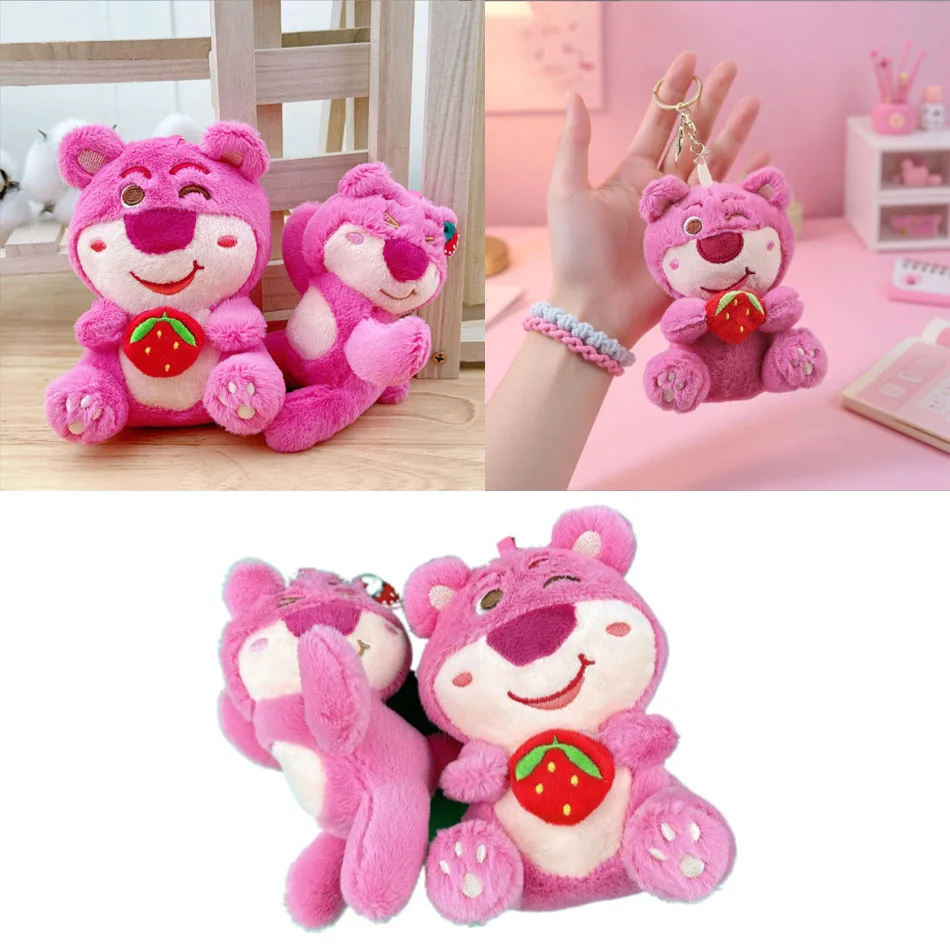 

Hot Selling Cute Lotso Plush Keychain Soft Stuffed Animal Doll | Lovely Gift for Kids Girls | Fashion Backpack Hanging Ornament