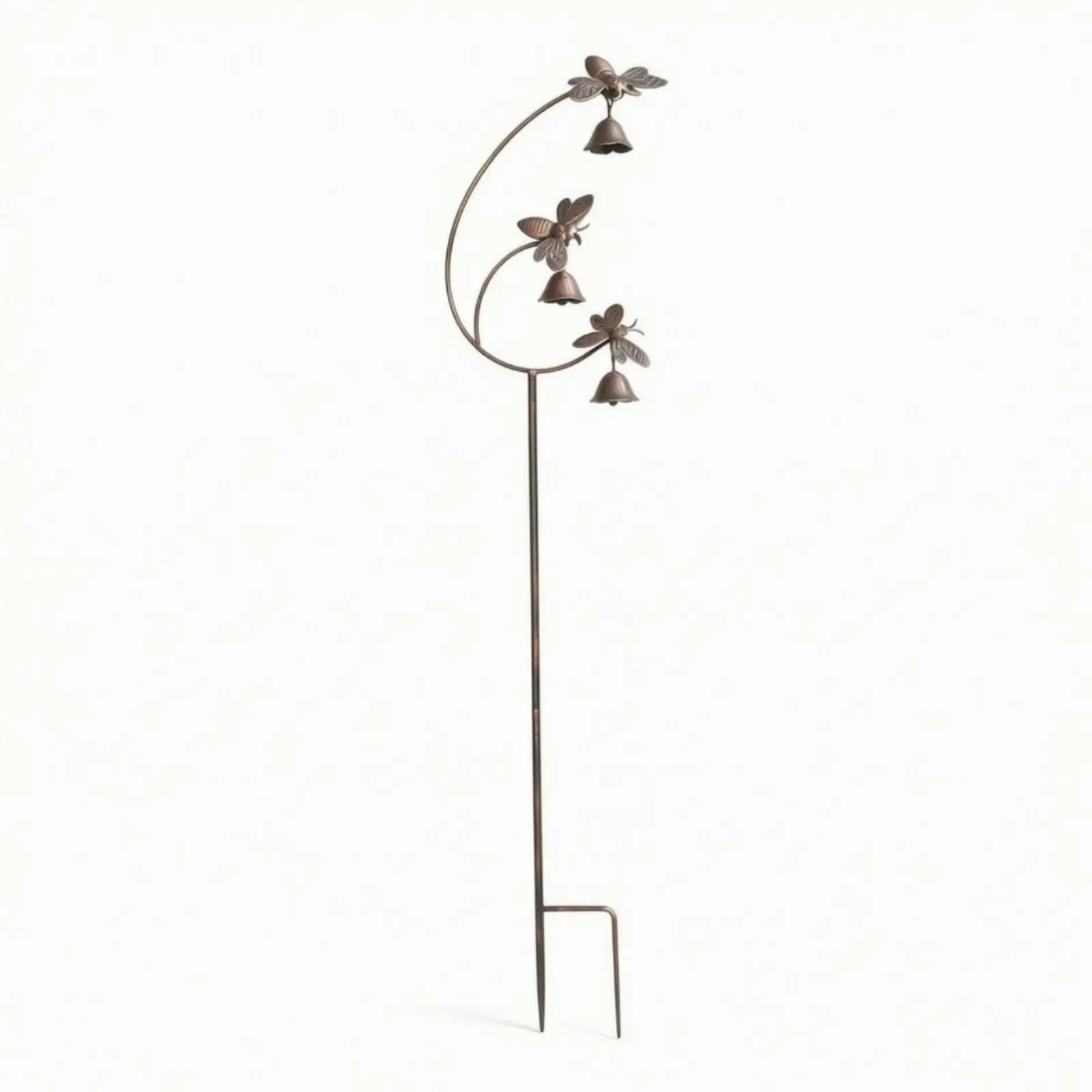 Outdoor Bees Garden Stake with Bells Long-Lasting Garden Stake with Bells
