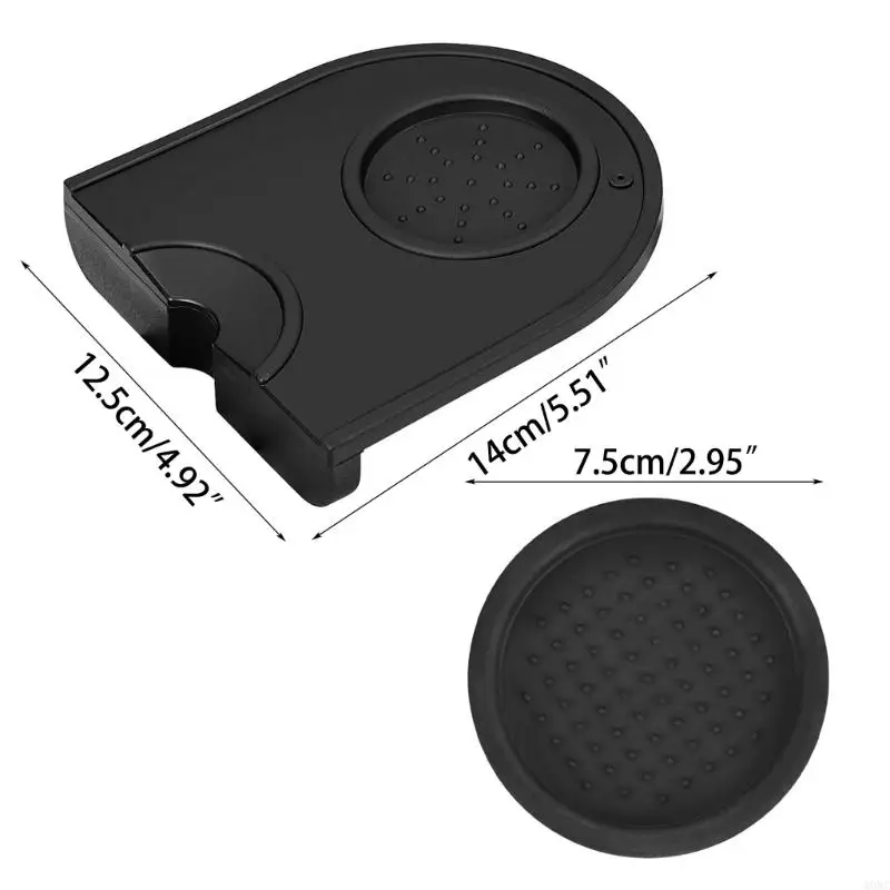 A0NC กาแฟเอสเปรสโซที่งัดแงะ MAT Fluted Tampering Corner Pad Anti-Skid Coffeeware MAT