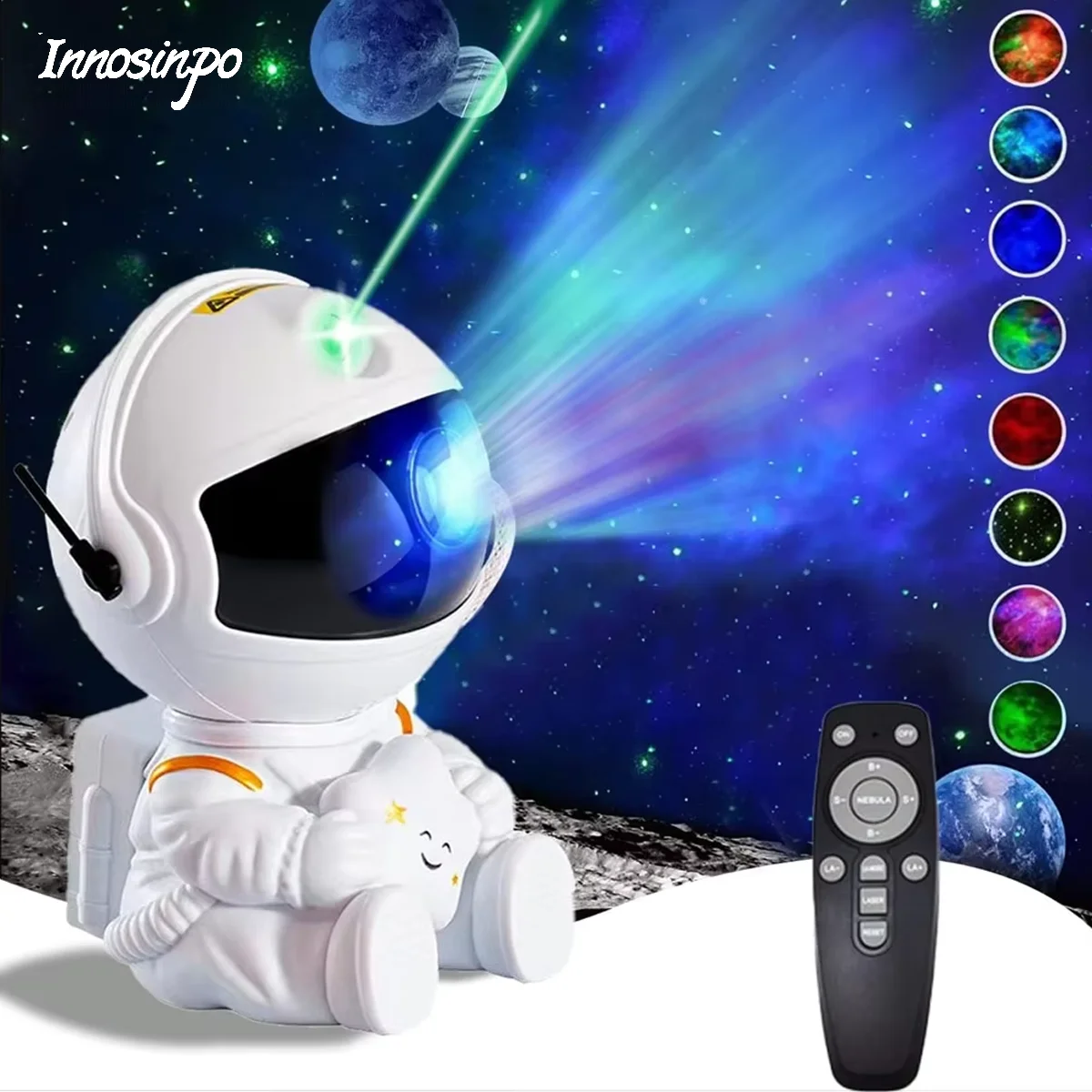 Projektor Galaxy Star Lampka nocna LED Gwiaździste niebo Astronauta Lampa projektora Sypialnia Lampa dekoracyjna Prezent urodzinowy dla dzieci