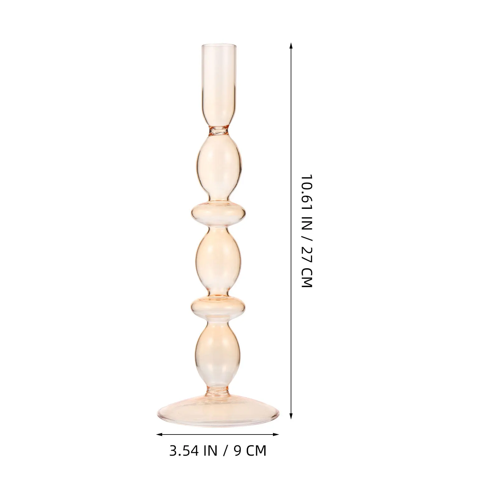 

Retro Holder Glass Decorative Candlestick for Home Elegant Design Warm Atmosphere Suitable Banquet Family Gathering