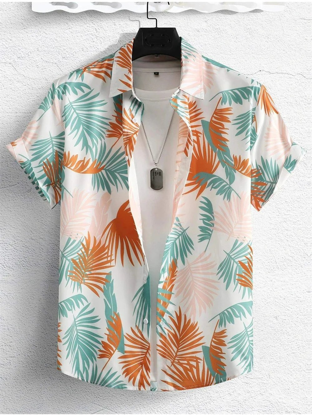 Camisa de manga corta con flores hawaianas para hombre, ropa de moda de versión coreana, camisa suelta de alta calidad para playa, viajes y