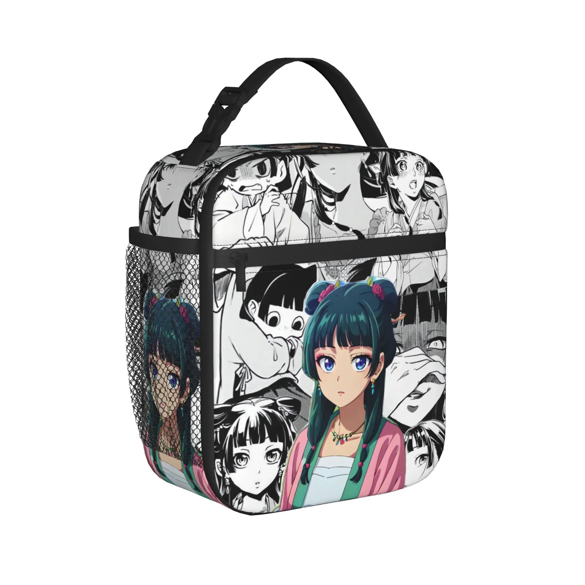 Maomao Lunch Bag For Child The Apothecary Diaries Graphic Lunch Box School Cooler Bag Portable Insulated Oxford Tote Food Bags