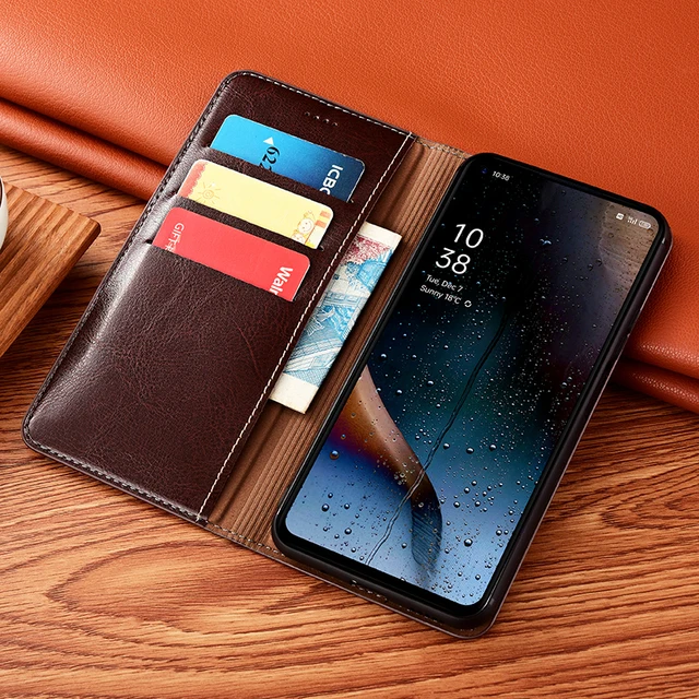 Luxury Genuine Leather Wallet Phone Case For Samsung Galaxy A52S A21S A13 A23 A33 A53 A73 5G Magnetic Flip Cover