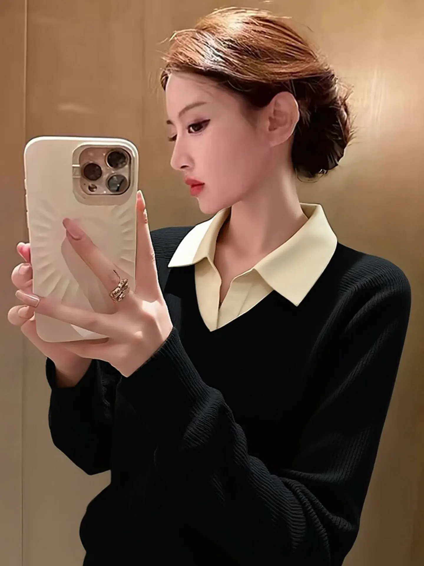 

Модный вязаный свитер с длинным рукавом для женщин, зима 2025, в корейском и европейском стиле, от известного бренда, топ для верхней части тела