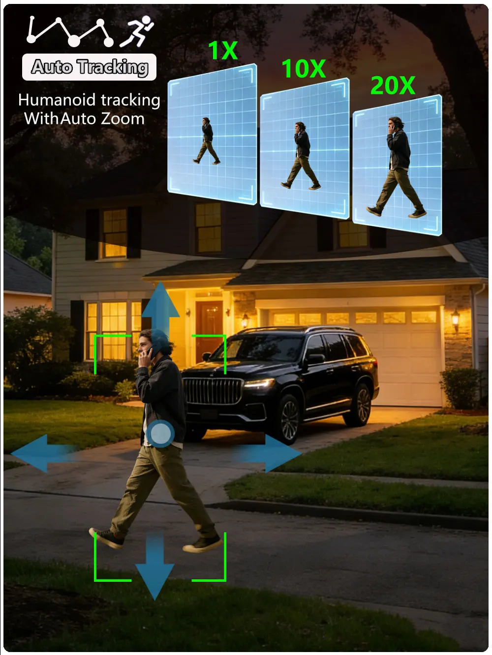 3G 4G SIM Card 50X Zoom 4K 8MP Wireles Security IP Camera Wifi PTZ Dome POE Human Auto Tracking Laser LED IR 200M Two Way Audio view 6