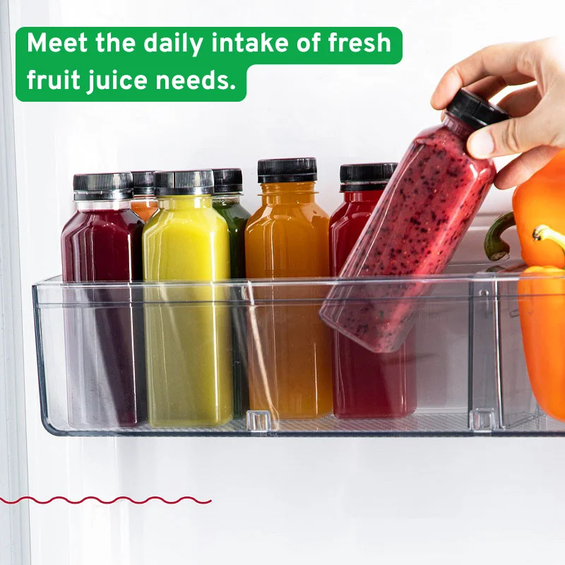 6-48Pcs Plastic Juice Bottles with Caps 8oz/12oz Clear Reusable Beverages Container with Lids Smoothie Cup for Party School view 2