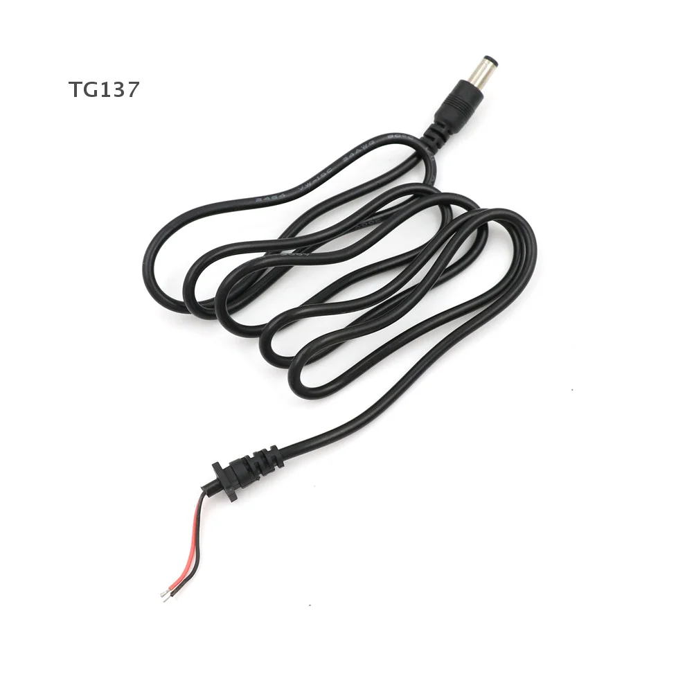 Black Connector And Cable Power Supply Cable DC Jack Tip Plug Connector Cord Cable 5.5*2.5mm 1.2m