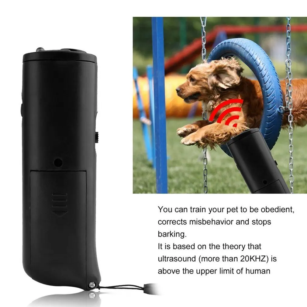 3 In 1 Anti Barking Stop Bark Dog Training Led Ultrasone Anti Bark Barking Dog Training Repeller Controle Trainer Apparaat nieuw