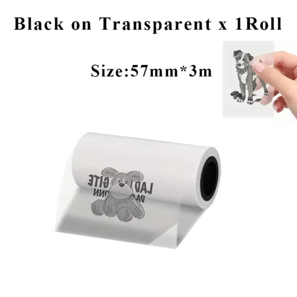 Adhesive Backing Thermal Printing Paper Transparent Glossy Finish Clear Label Paper Thermal Sensitive Roll Format