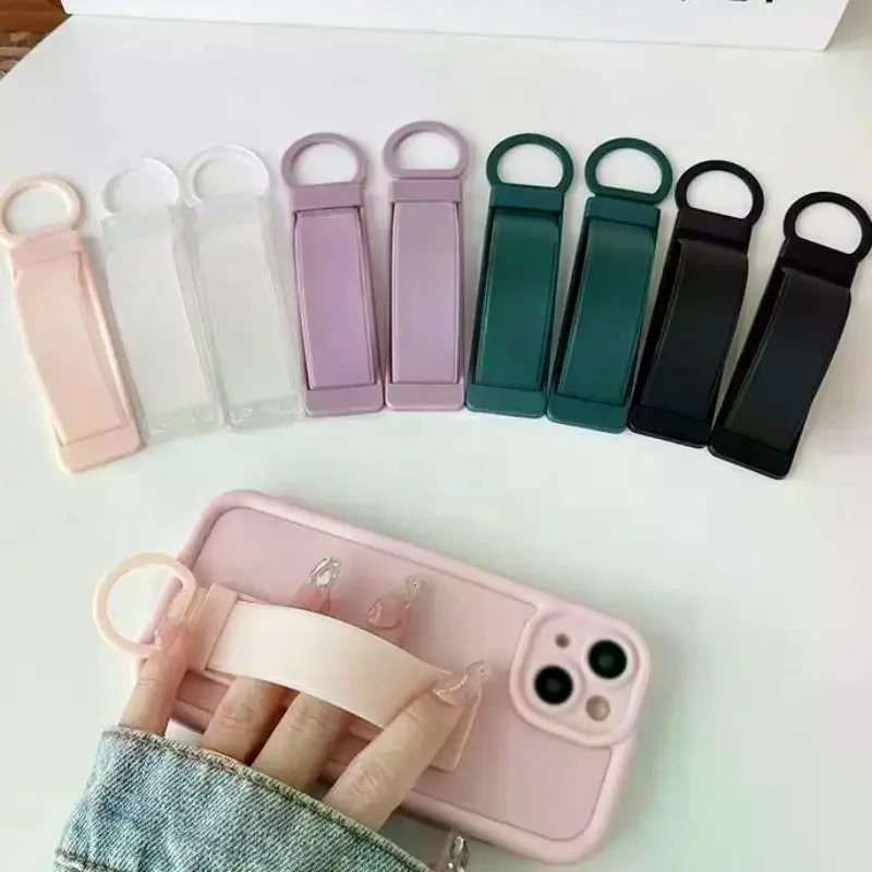 

Universal Wrist Band Cell Phone Bracket Portable Finger Grip Mobile Phone Holder Sticker Socket Stand Strap