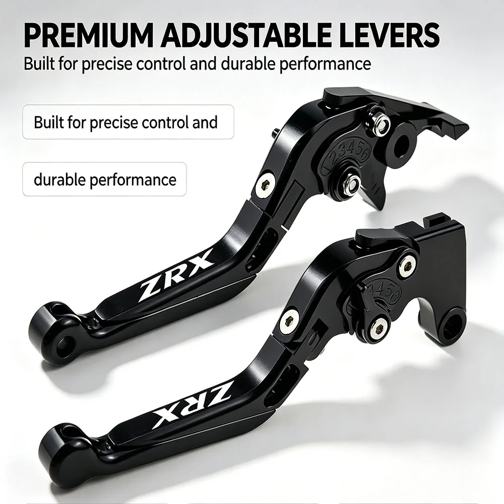 For Kawasaki ZRX1100 ZRX1200 ZRX 1100 ZRX 1200 1999-2007 Brake Clutch Levers CNC Aluminum Adjustable Folding Extendable Set Kit