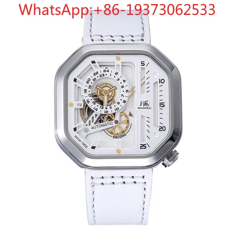 Customized Watch Men's Big Bang Racing Car Fully Automatic Mechanical Watch Hollow Square Trend Domineering Domestic Watch 3081