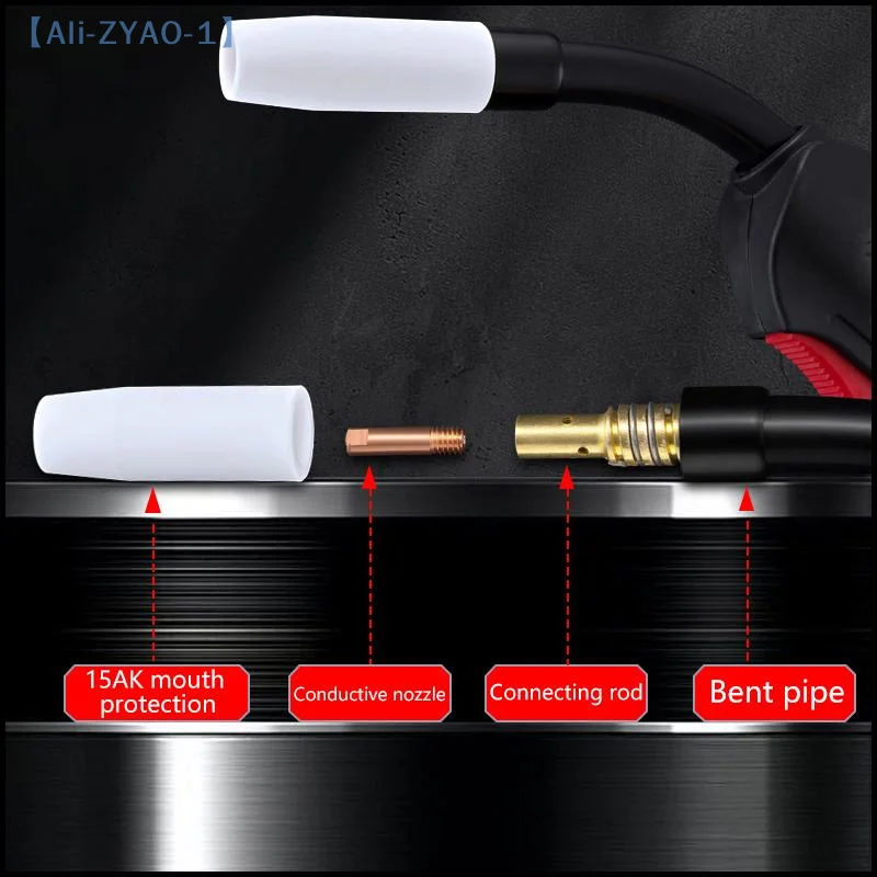 【ZYAO-1】1/5 pezzi 200A 15AK ugello di protezione stile euro tazza di protezione per saldatura ugello schermato a gas per accessori per torcia saldata