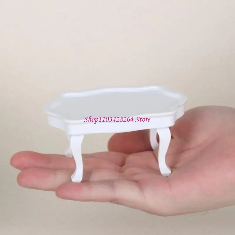 Mini Wooden Dollhouses Table 1/12 Scale Model Furniture For Craft Lovers