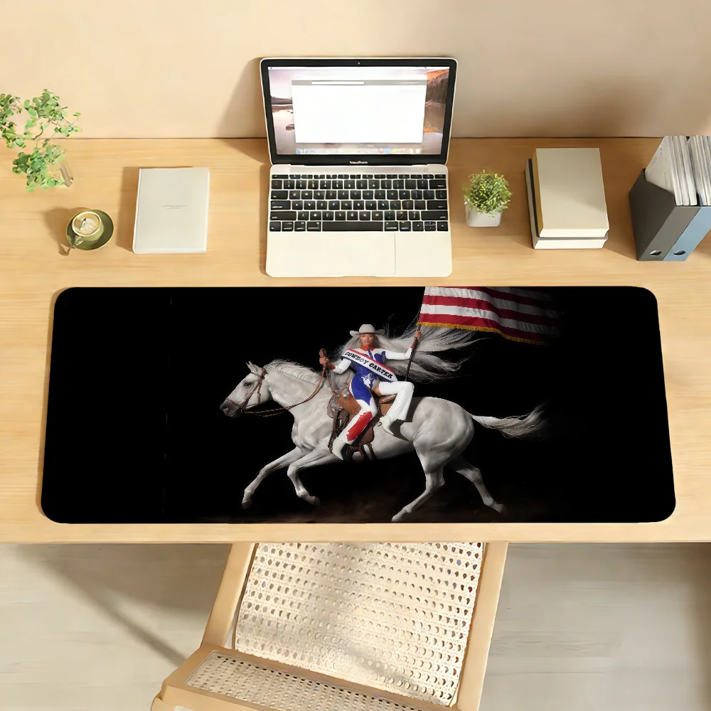 B-BeyonceES Cowboy CARTER MousePad Non-slip Locking Edge PC Laptop Accessories Rubber Office Keyboard Large Game XXL DeskMat