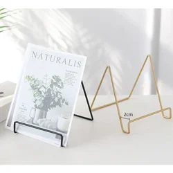 Eisen Kunst Magazin Display Stand Gericht Rack Platte Schüssel Bild Rahmen Foto Buch Sockel Halter Dekoration Speicher Ornamente