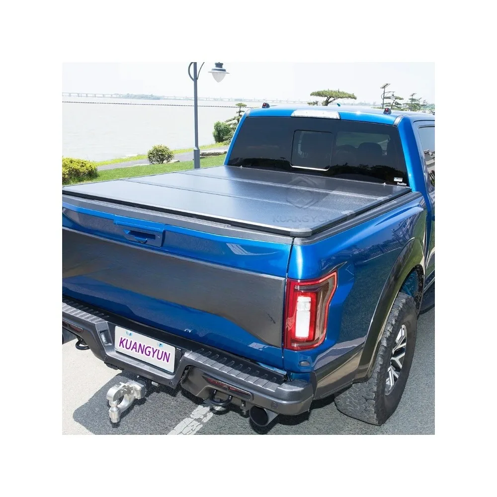 

Custom 5.5ft Hard Folding Aluminium Tonneau Deck Cover Pickup Truck Accessories for Ford F150 NP300 Ranger Model Silverado