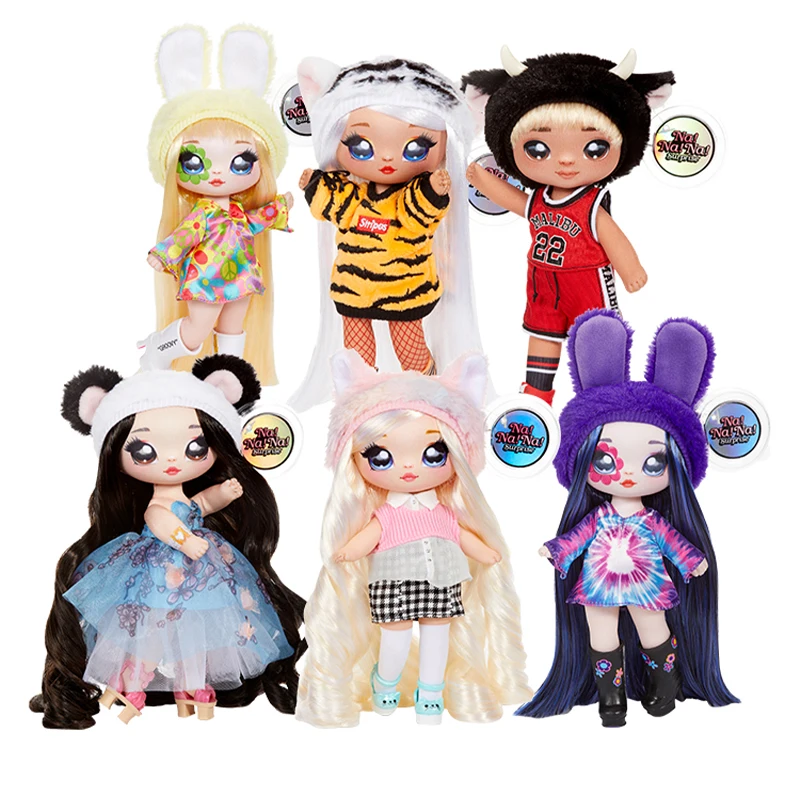 Na! Na! Na! Surprise 2-in-1 Fashion Doll and Plush Purse Series 4 Melanie Mod Juli Joyful Fashion Dress Up Doll Girls Play House