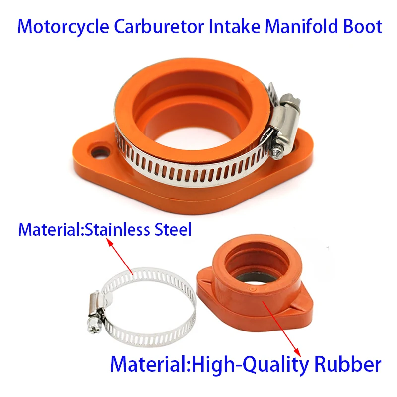 

Motorcycle Carburetor Intake Manifold Boot 28/30/32/34mm Engine Carb Adapter Connector Flange