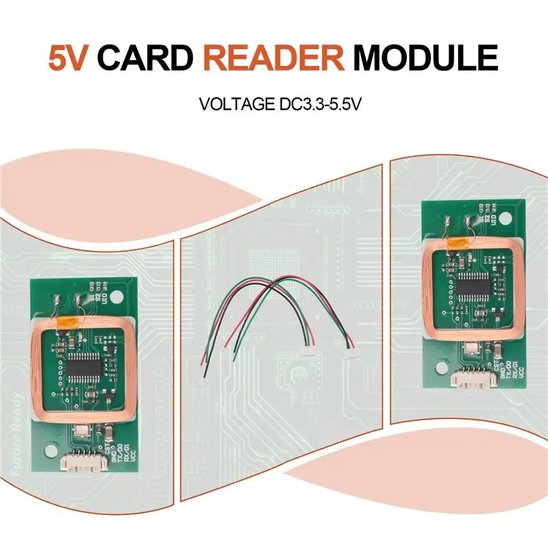B14C 4X Embedded Mini 5V RFID Card Reader Module 125Khz 13.56Mhz Double Frequency Uart