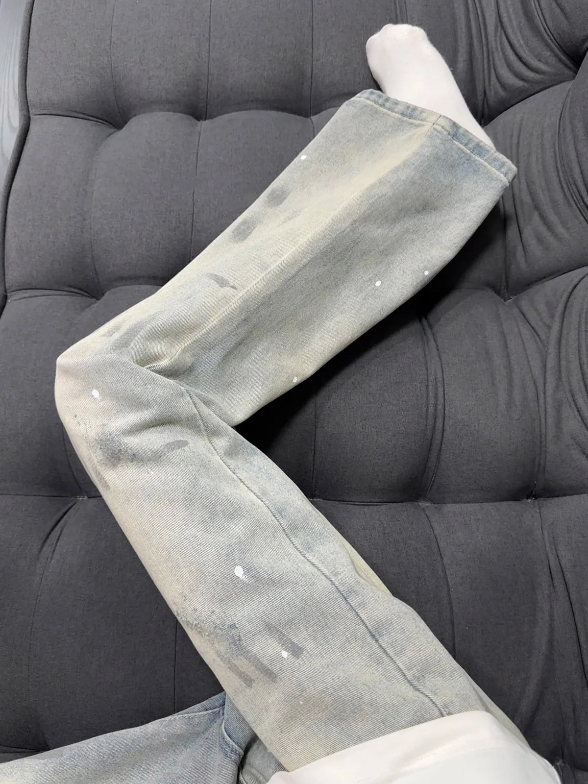 

Джинсы с принтом лап, тай-дай, унисекс, весенние, модные, винтажные, прямые, зауженные, расклешенные, длинные брюки, молодежные, повседневные, деним