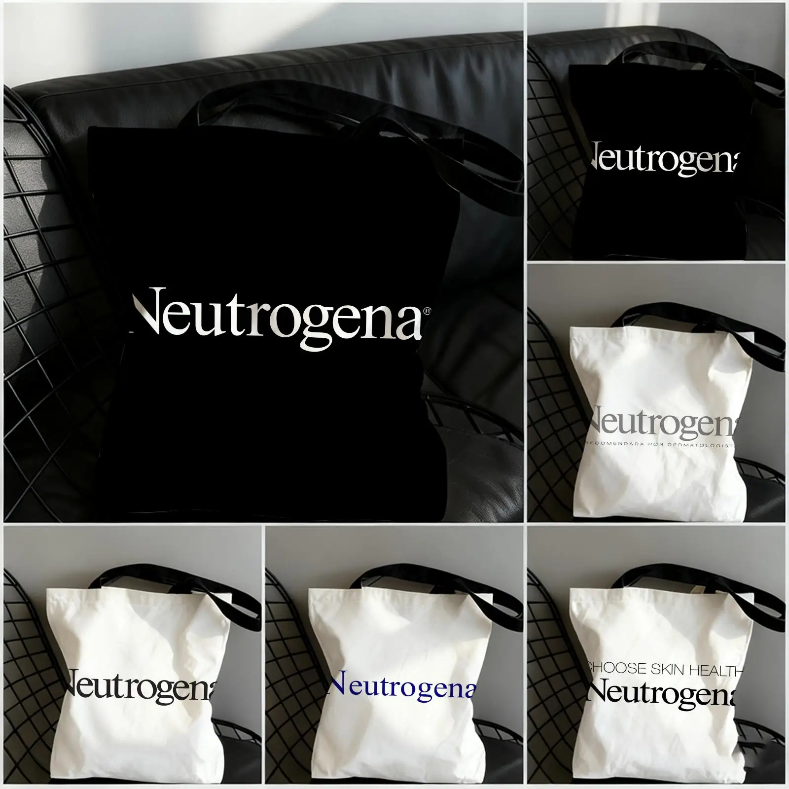 Bolsas de almacenamiento Neutrogena, bolso de lona de gran capacidad para mujer, bolso escolar para estudiantes, bolso de hombro informal para uso diario