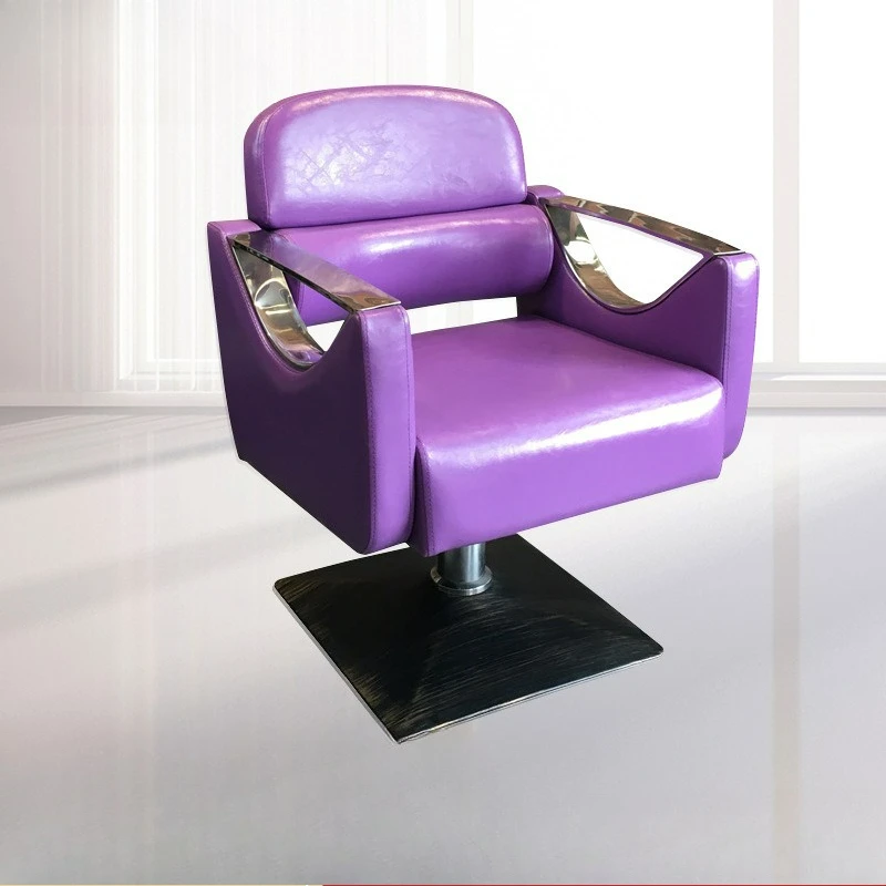 New Retro Atmosphere Simple Bright Color Comfortable Adjustment Lift Down Rotating Hair Chair Hair Salon Cut Chair