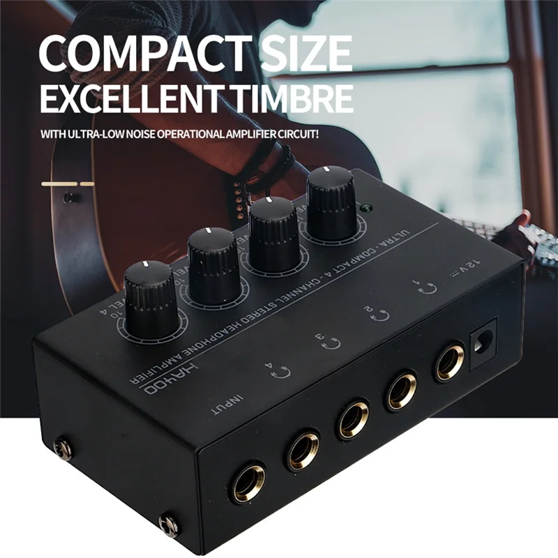 T35C HA400 Amplificatore per cuffie Monitor a 4 vie Amplificatore per cuffie Amplificatore per monitor per cuffie con spina americana