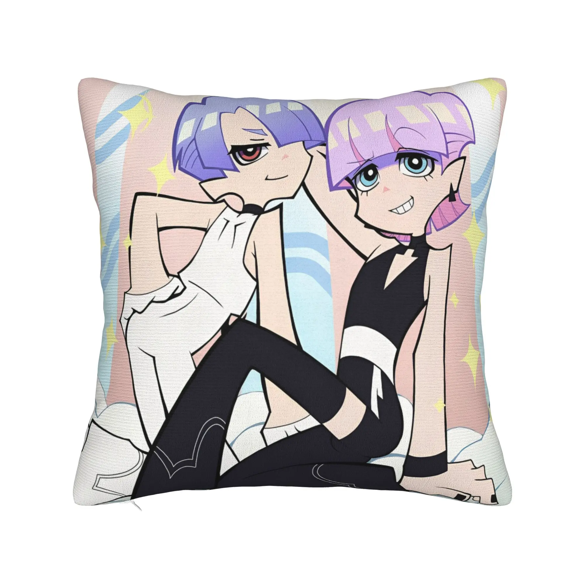 Polyurethane Panty Stocking with Garterbelt Square Pillow Case Cartoon Cushion Cover Customized Pillowcover for Car 45*45cm