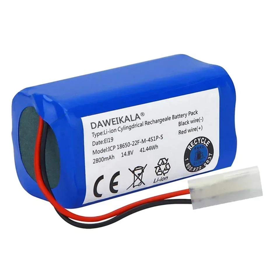 14.4V 6800mAh lithium ion battery 18650 battery 4S1P pack suitable for Xiaomi G1 Mi Essential MJSTG1 robot vacuum cleaner