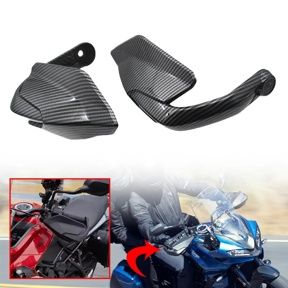 

Fit For TRIDENT660 Tiger Sport660 TIGER660 2022 2023 Motorcycle Accessories Carbon Fiber Look Handlebar Windproof Hand Protector