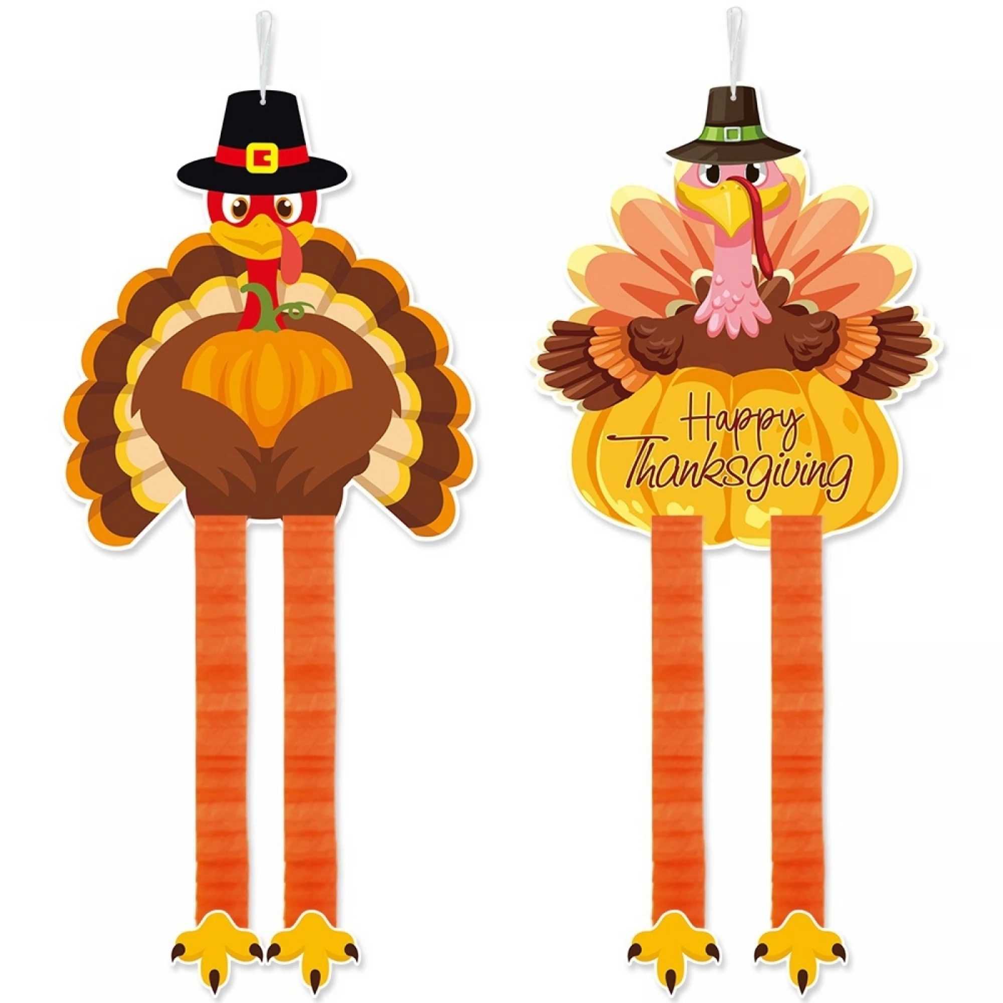 Thanksgiving Hanging Decoration Harvest Turkey with Extendable Legs