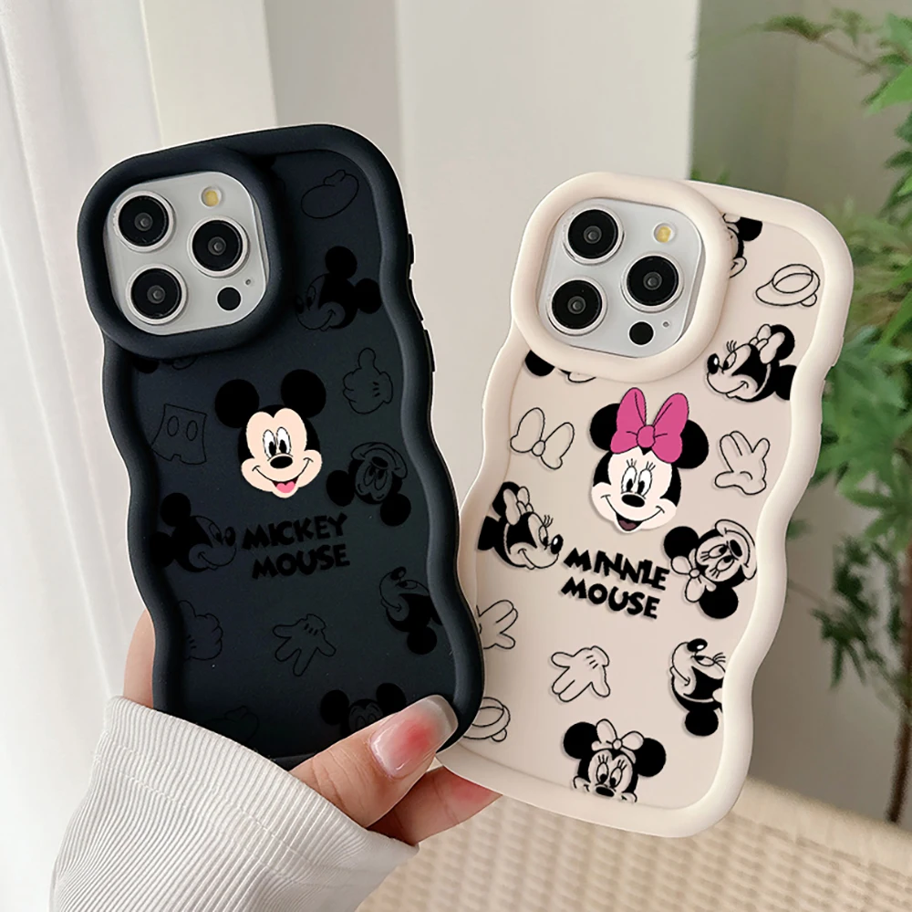 Disneys Mickeys Minnies Mouse Phone Case For Xiaomi Redmi Note 8 9S 10 10S 11 12 13 Pro Plus 4G 5G Candy Color Soft TPU Cover