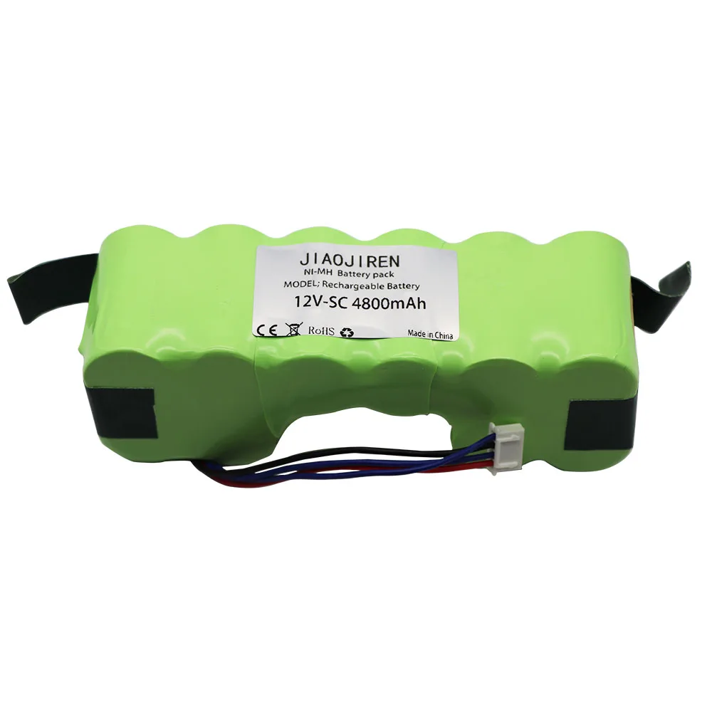 Bateria recarregável ni-mh 12v 4800mah para ecovacs de55 de5g dm88 dd35 dg710 dg716 902 901 610 acessório de bateria para aspirador de pó