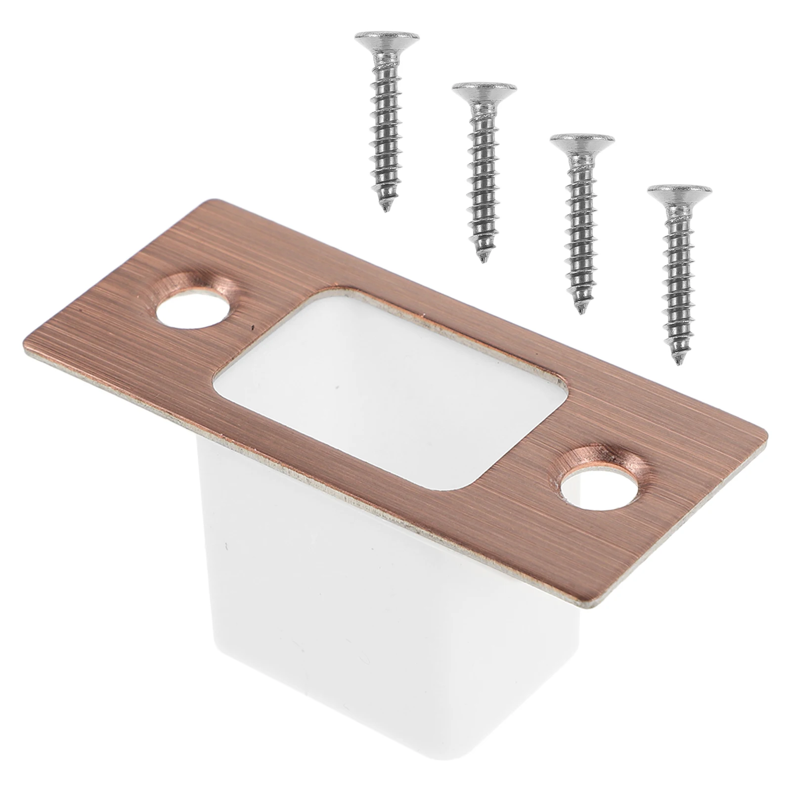 1 Set Metal Repair Strike Front Door Reinforcement Security Strike Plate Durable Stainless Steel Door Latch Plate For Interior