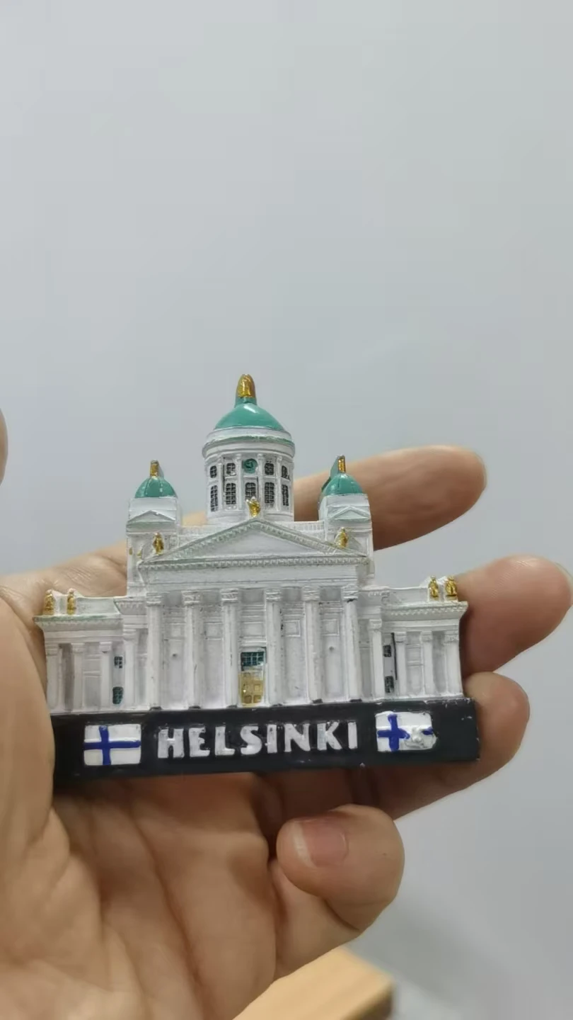 Наклейка на холодильник из смолы с изображением Хельсинки