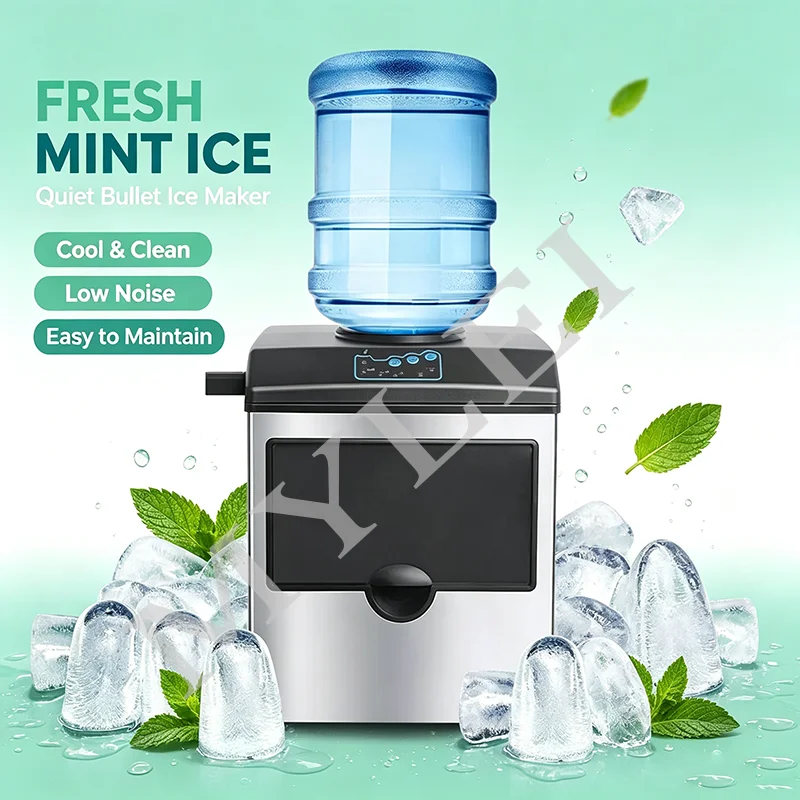 New Self-Cleaning Automatic Small Ice Maker Machine Countertop Electric