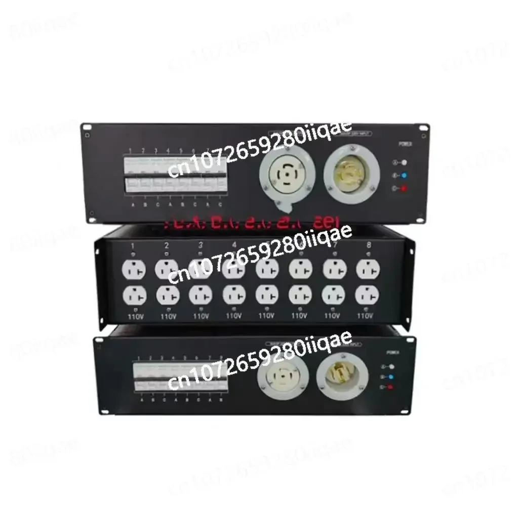 3U rack installation panel power box, with 2 pieces of 20A sockets