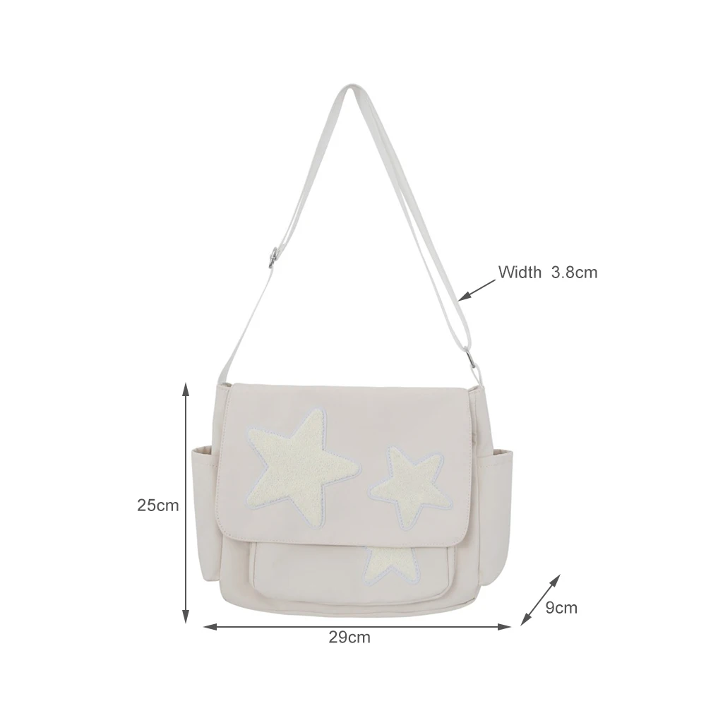 Bolso cruzado de PANA con patrón de estrella para mujer, bolso de mano informal, bolso de hombro Simple de gran capacidad, bolso de viaje para niñas, bolso de libros para la escuela