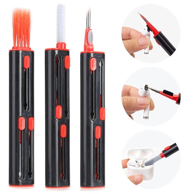 3 In 1 Multi-functional Cleaning Brush Kit Earbuds Cleaner Pen For AirPods Pro Bluetooth Earphones Case Keyboard Cleaning Tools