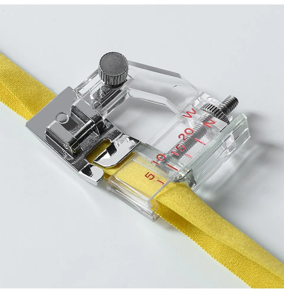 1Pcs Adjustable Bias Tape Binding Foot Snap On Presser Foot 6290 For Brother and Most of Low Shank Sewing Machine Accessories