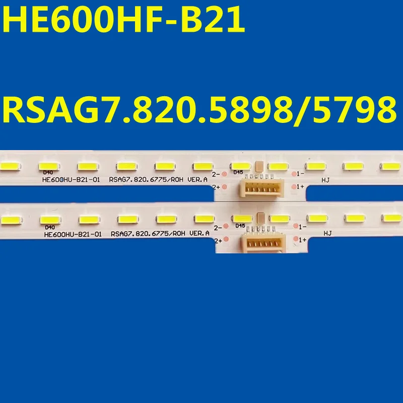 Bande de rétroéclairage LED 10 pièces 70 lampes pour HE600HF-B21 RSAG7.820.5898/5798 RSAG7.820.6775 LED60K380U LED60K5500U LED60EC660US